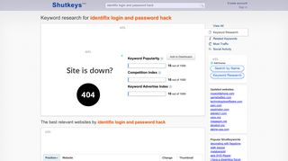 Identifix login and password hack - keyword research - Shutkeys
