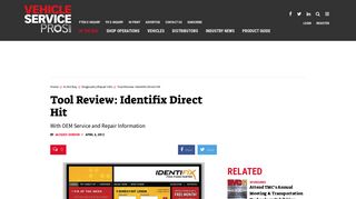 Identifix Direct Hit online vehicle diagnostic system tool review