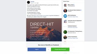 Identifix - We've got a new update for Direct-Hit! Here's... | Facebook