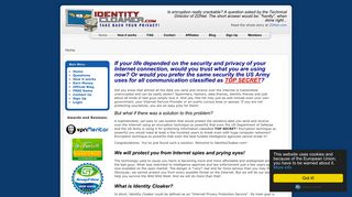 Internet Privacy and Identity Protection by IdentityCloaker.com!