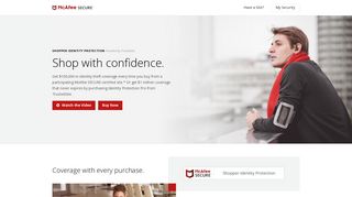McAfee SECURE - Shopper Identity Protection