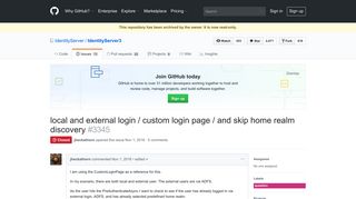 local and external login / custom login page / and skip home realm ...