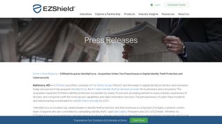 EZShield Acquires IdentityForce – Acquisition Unites Two Powerhouses