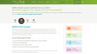 IDERA Product Support | IDERA