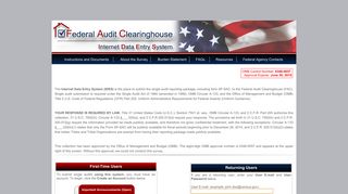 Account Login - Federal Audit Clearinghouse - Census Bureau
