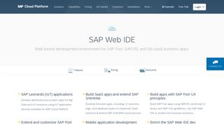 SAP Web IDE | SAP Cloud Platform