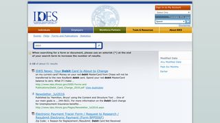 Search Results : debit - IDES - Illinois.gov
