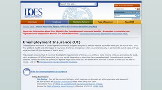 IDES - Unemployment Insurance