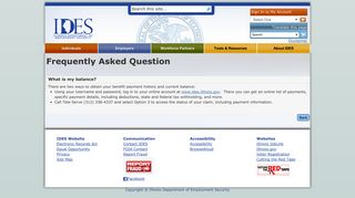 Frequently Asked Questions - What is my balance? - IDES - Illinois.gov