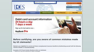 Certify for Weekly Benefits - IDES - Illinois.gov