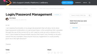 Login/Password Management – IDEs Support (IntelliJ Platform ...
