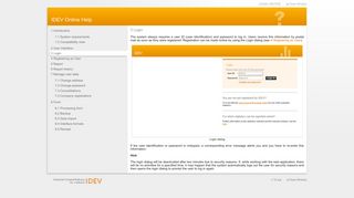 IDEV Online Help