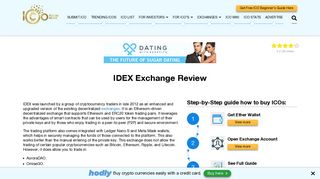 IDEX Exchange Review - ICO Token News
