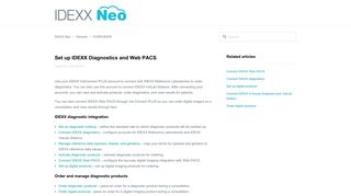 Set up IDEXX Diagnostics and Web PACS – IDEXX Neo