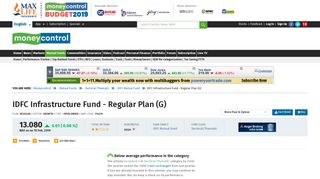 IDFC Infrastructure Fund - Regular Plan (G) [13.510] | IDFC Mutual ...