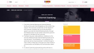 Internet Banking - IDFC Bank