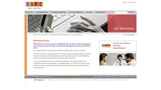 Mutual Fund Investment and Assets Management Company in ... - IDFC