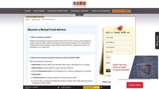 Mutual Fund Advisor: Become an Advisor - IDFC Mutual Fund