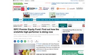 IDFC Premier Equity Fund: Find out how the erstwhile high-performer ...