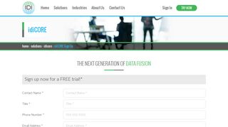 idiCORE Sign Up | Interactive Data