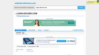 login.idicore.com at WI. idiCORE - login - Website Informer