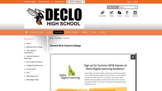 Declo IDLA Portal for Students - Cassia County School District
