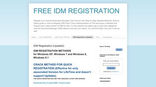 FREE IDM REGISTRATION: IDM Registration (Updated)