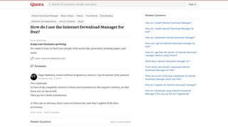 How to use the Internet Download Manager for free - Quora