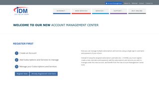 IDM's Account Management Center.