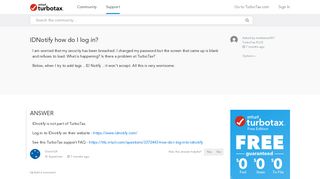 IDNotify how do I log in? - TurboTax Support