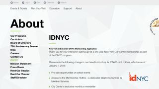 IDNYC | New York City Center