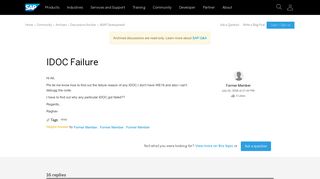 IDOC Failure - archive SAP