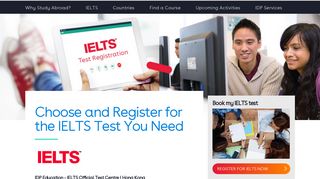 Check out the IELTS and UKVI test date online | IDP Hongkong