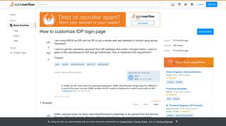 How to customize IDP login page - Stack Overflow