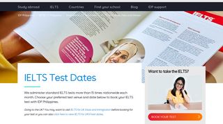 IELTS Test Dates, Fees and Venues | IDP Philippines - IDP Education