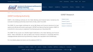 IDRBT | Certifying Authority
