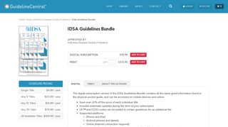 IDSA Guidelines Pocket Guides & Apps - Digital Bundle
