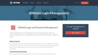 IDShield Login Management - Team Password Manager - Bitium