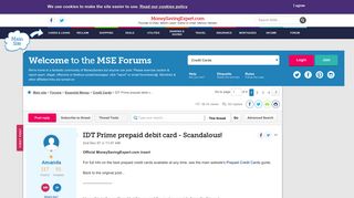 IDT Prime prepaid debit card - Scandalous! - MoneySavingExpert.com ...