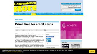 Prime time for credit cards - Convenience Store
