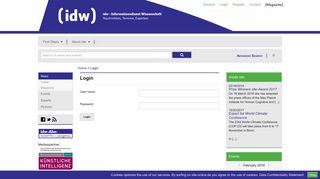 idw - Login