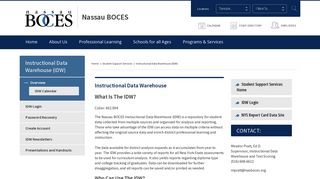 Instructional Data Warehouse (IDW) / Overview - Nassau BOCES