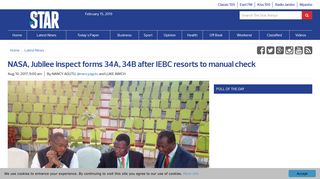 NASA, Jubilee inspect forms 34A, 34B after IEBC resorts to manual ...