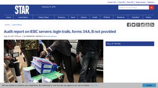 Audit report on IEBC servers: login trails, forms 34A, B not provided ...