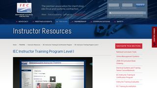 IEC Instructor Training Program Level I