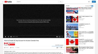 How to Create GC key Account to Access Canada Visa - YouTube
