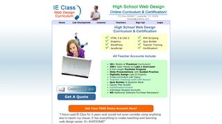 IE Class High School Web Design Curriculum & Certification