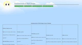 Fundamentals of Web Design - Educator Pages