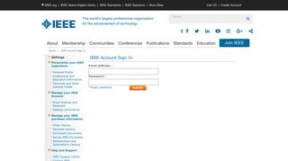 IEEE - Account Sign In