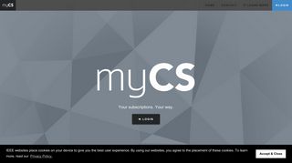 MyCS · Your subscriptions. Your way. - IEEE Computer Society